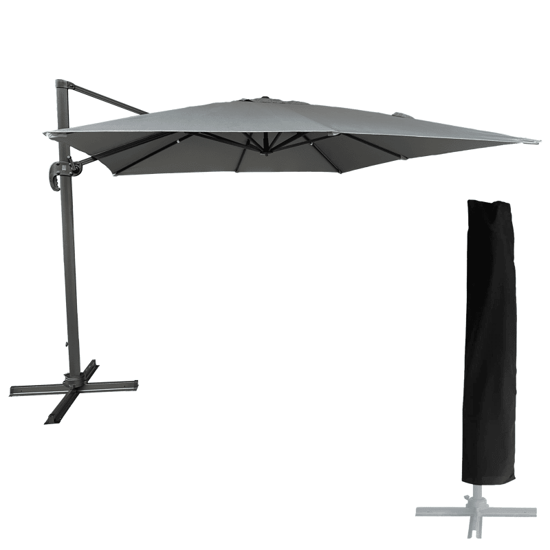 Parasol déporté carré 3x3m... - Happy Garden