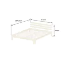 Houten bed met hoofdbord 160x200cm wit FINN