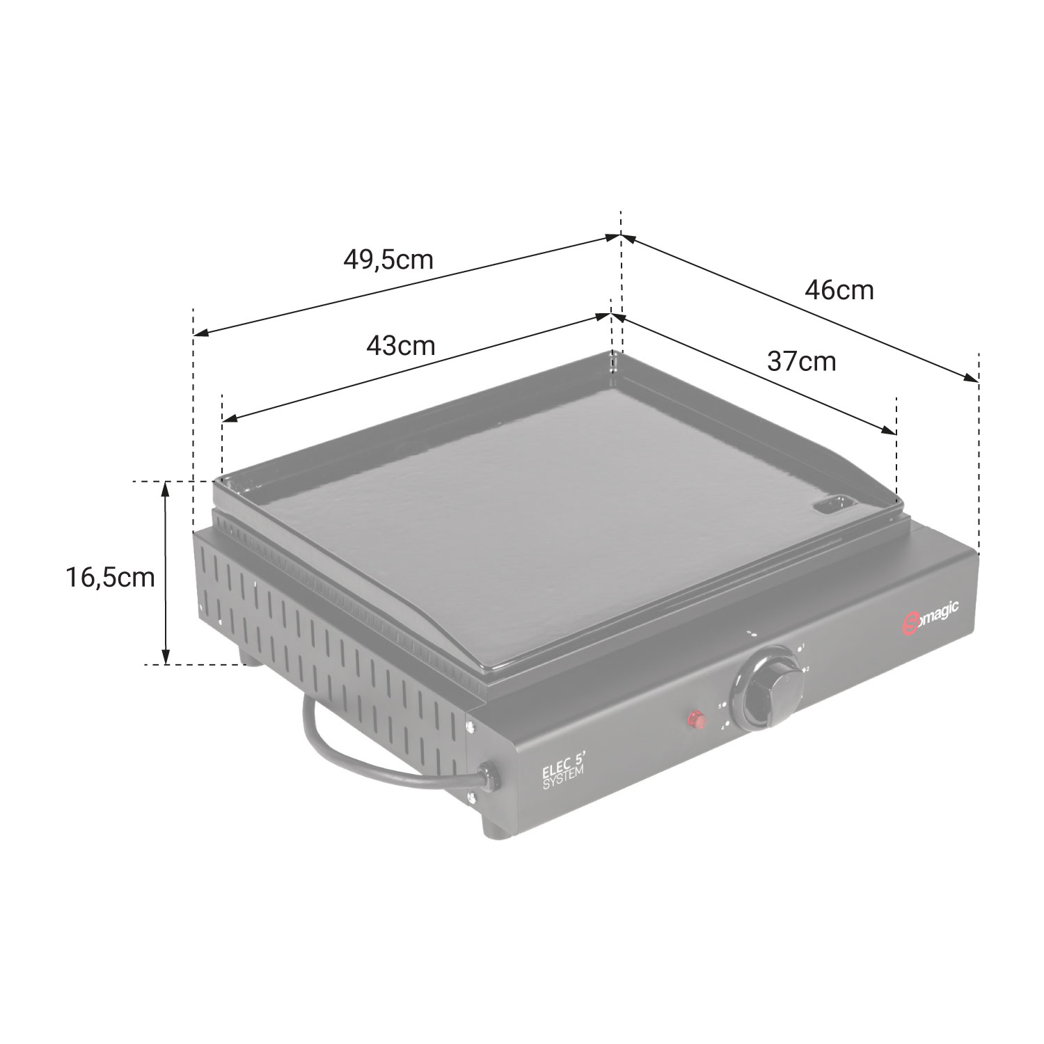 SOMAGIC - Plancha électrique fonte OLIANA