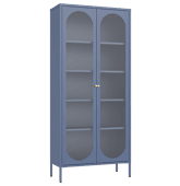 Armoire en métal bleu gris...