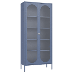 Armoire en métal bleu gris...