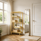 Console design en métal jaune