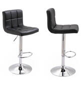 Lot de 2 tabourets de bar noir