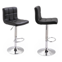 Lot de 2 tabourets de bar noir MIKE