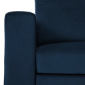 Eck-Couchgarnitur JAMES 3-Sitzer in blauem Velours