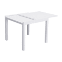 Salon de jardin VENEZIA extensible 90/180 en aluminium blanc - 8 places