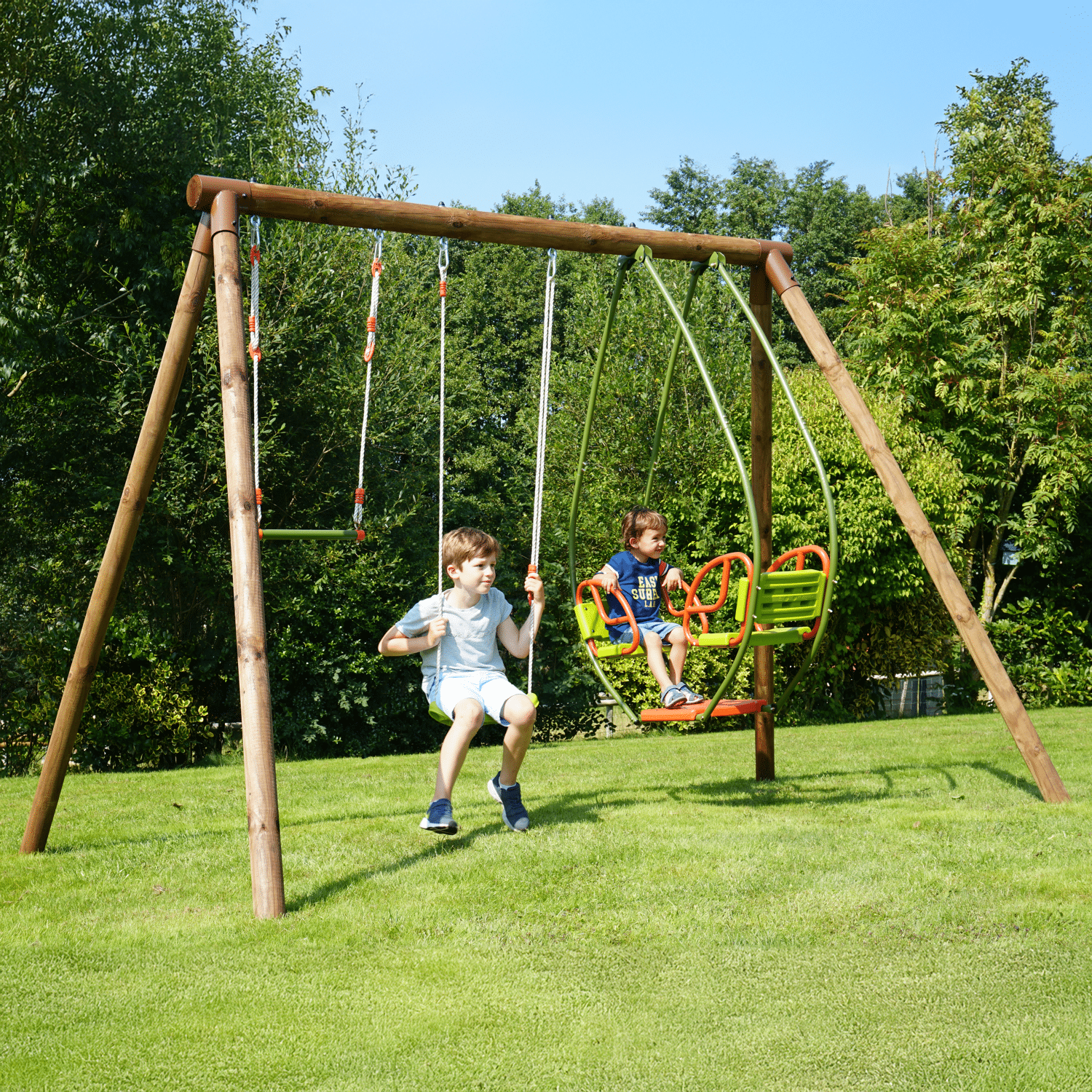 Soulet - Portique en bois pour enfants 3 agrès MILO