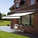 Toldo SAULE 3,5 × 3m - Tecido bege e estrutura cinzenta