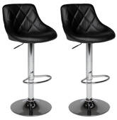 Lot de 2 tabourets de bar noir