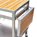 Cook'in Garden - Desserte pour plancha en bois et métal GRANDI XL