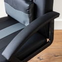 Silla gaming de oficina color negro y gris CRASH