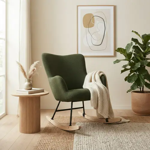 Fauteuil à bascule en tissu...