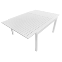 Conjunto de jardín extensible VENEZIA 140/200 en textileno gris 10 plazas - aluminio blanco