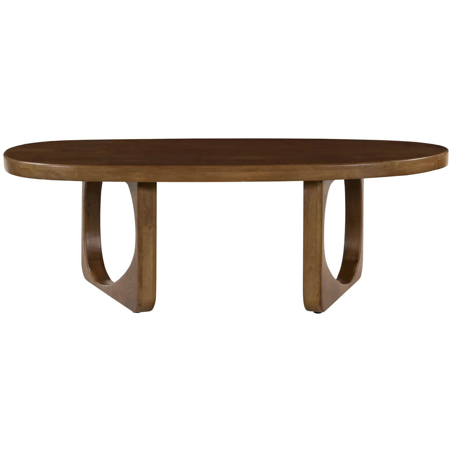 Mesa de centro em madeira maciça de manga tingida escura 120cm