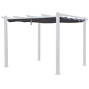 Lona gris de 2,54 x 2,58m para pérgola independiente 3 × 3m CASSIS