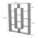 Libreria multiforme a 11 ripiani nero EMILY