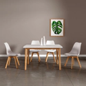 Ensemble table extensible 120/160cm HELGA et 4 chaises NORA blanc