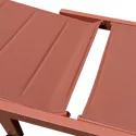 Bain de soleil en textilène terracotta - aluminium terracotta