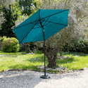 HAPUNA rechte ronde parasol 2,70m diameter blauw