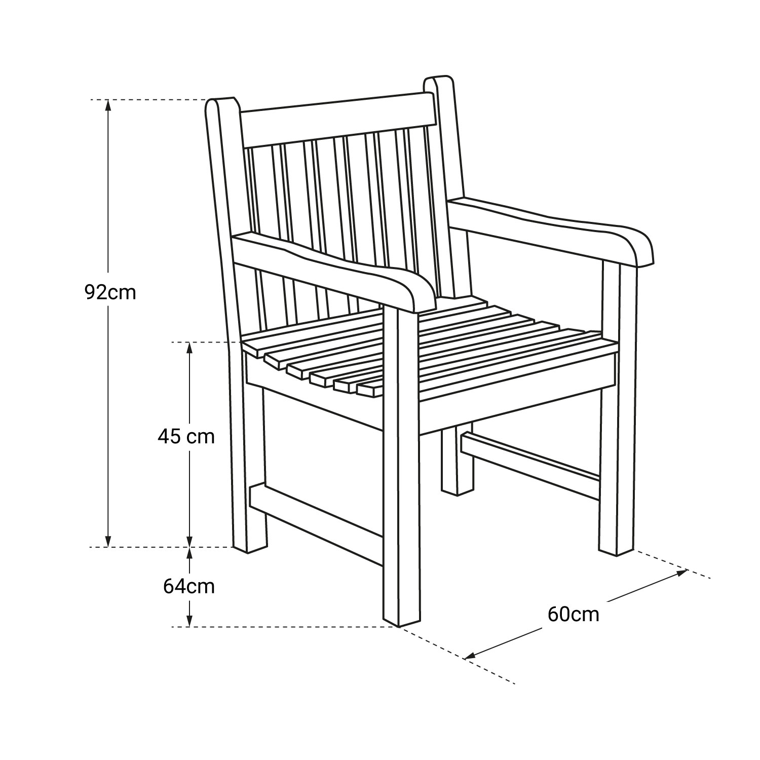 Fauteuil en teck KUTA