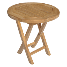 Tavolino rotondo in teak 50cm