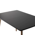 Table extensible HELGA 120 / 160cm noire