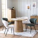 Set van 2 NILSA groene ribfluwelen stoelen