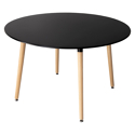 Ronde tafel 120cm zwart MARTHA