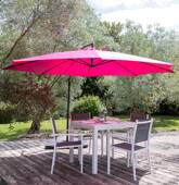 Parasol déporté rond 3m de...
