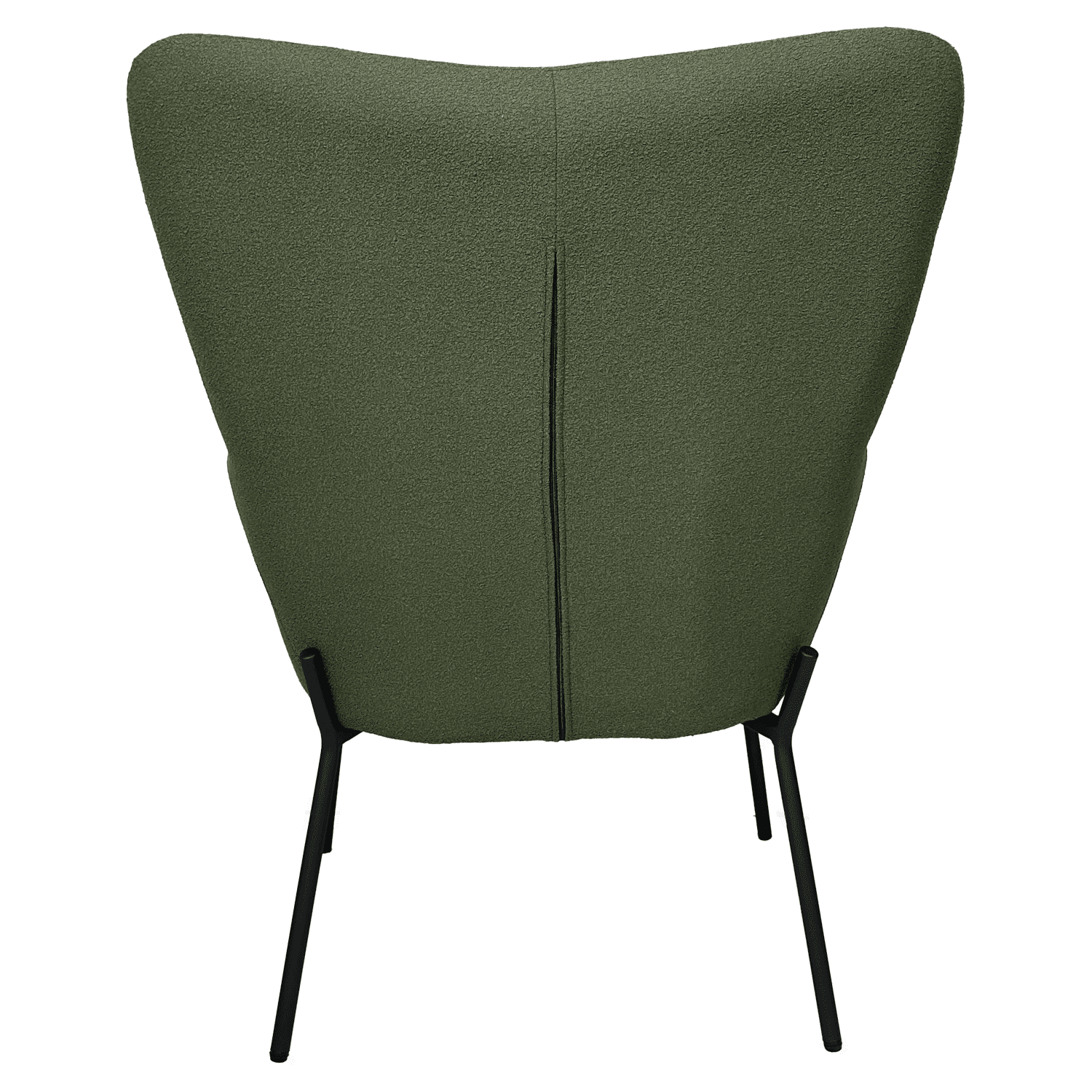 Fauteuil in kaki groene lusstof EIRA