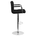 Pack de 2 taburetes de bar negros con reposabrazos - Happy Garden