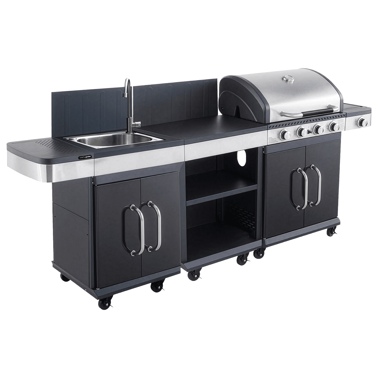 COOK'IN GARDEN - Cuisine extérieure modulable FIDGI 4 avec housse