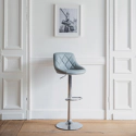 Tabouret de bar gris JASPER