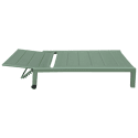 Bain de soleil en textilène vert sauge - aluminium vert sauge