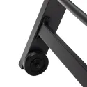 Set bain de soleil et table d'appoint en textilène gris - aluminium gris anthracite