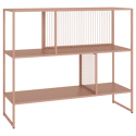 Vieja estantería de metal rosa EMILIA