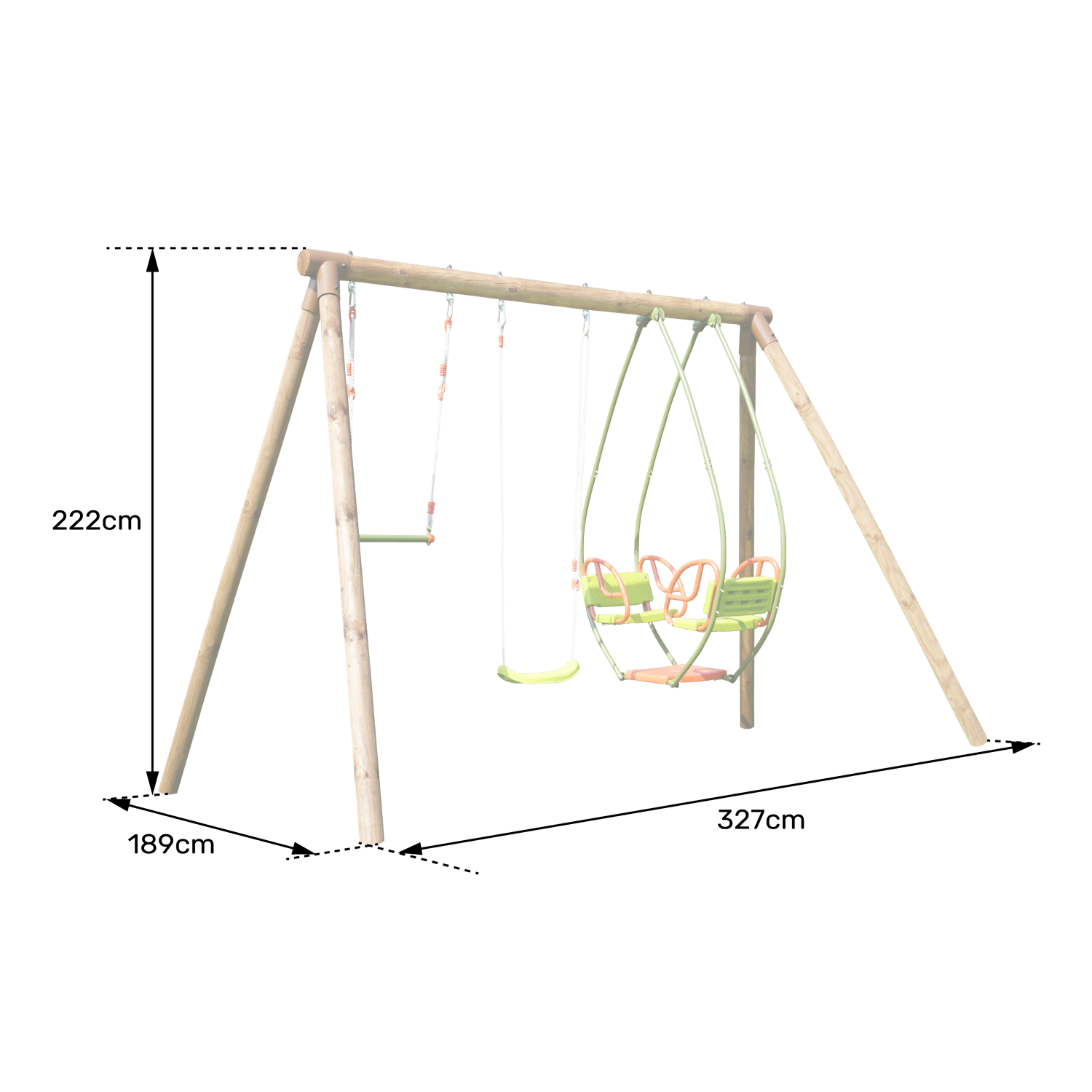 Soulet - Portique en bois pour enfants 3 agrès MILO