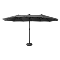 Parasol double à LED 2,7x4,6m LINAI gris