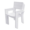 Salon de jardin VENEZIA extensible 132/264 en aluminium blanc - 10 places