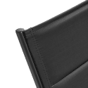 Bain de soleil en textilène noir - aluminium gris anthracite
