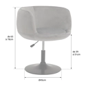 Tabouret de bar en velours gris NOLAN