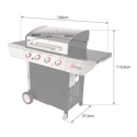 SOMAGIC - Barbecue au gaz MANHATTAN 400GPI - 4 brûleurs 14kW