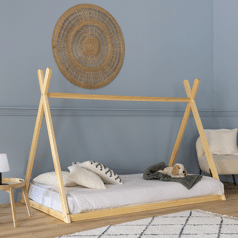 Cama teepee de madeira para...