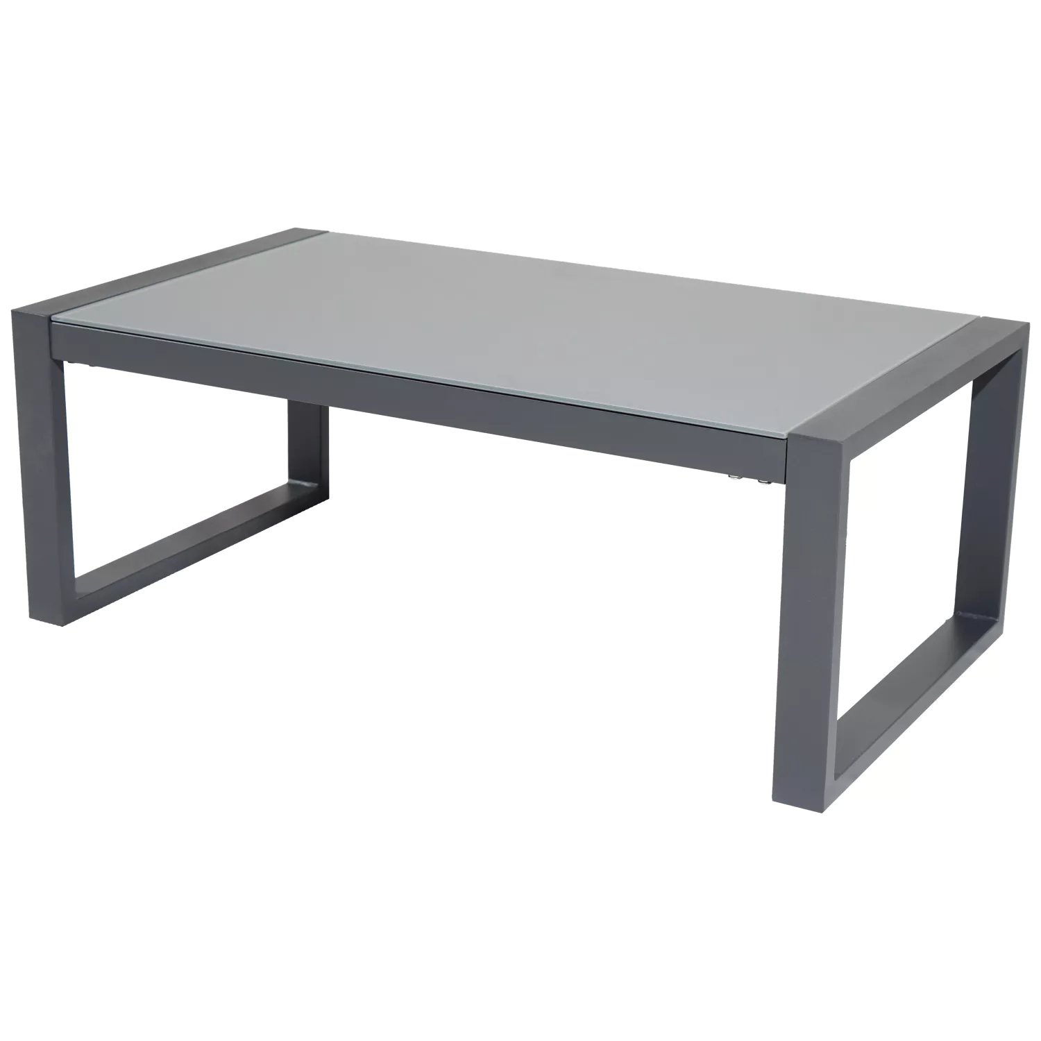 IBIZA mobiliário de jardim em tecido cinzento 4 lugares - antracite de alumínio