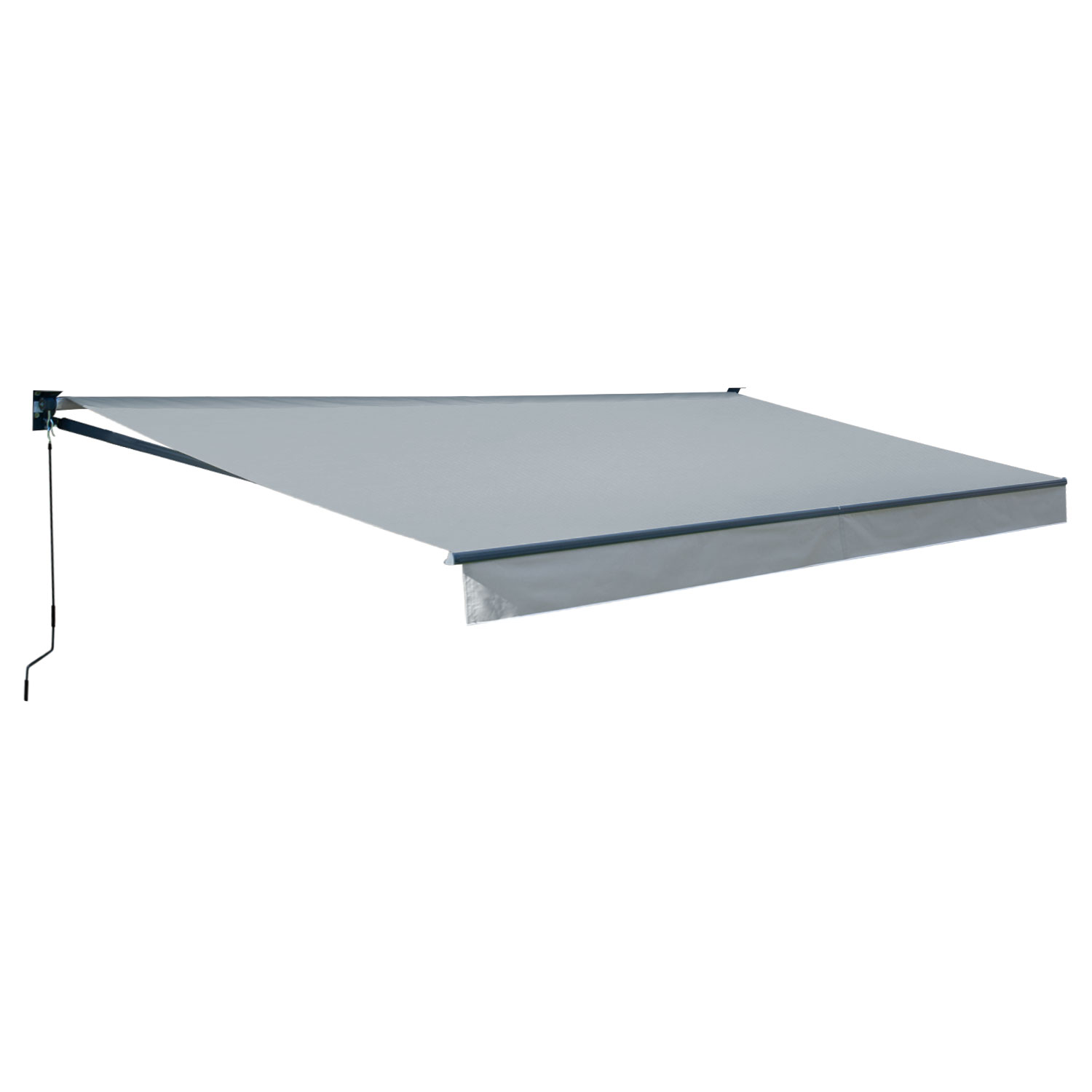 Tenda SAULE 3,95 × 3m - Tessuto grigio e struttura grigia