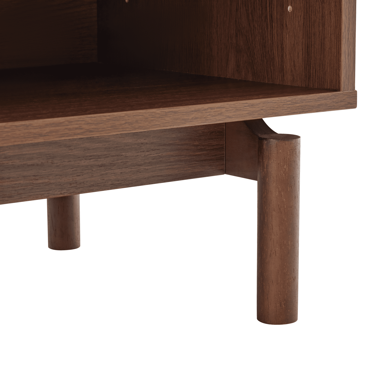 Meuble TV en bois foncé 120cm SARAH