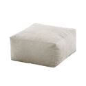 Puff cuadrado de pana beige 50x50cm Desert