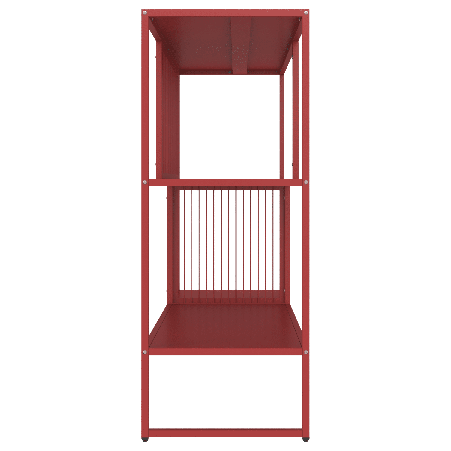 Estantería de metal rojo carmín EMILIA