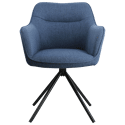 Set van 2 blauwe stoffen stoelen DANNA