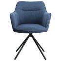 Lot de 2 chaises en tissu bleu DANNA